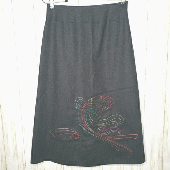 Vintage Harve Benard Skirt A-Line 100% Wool Women's Size 6 Petite Gray - Picture 9 of 9